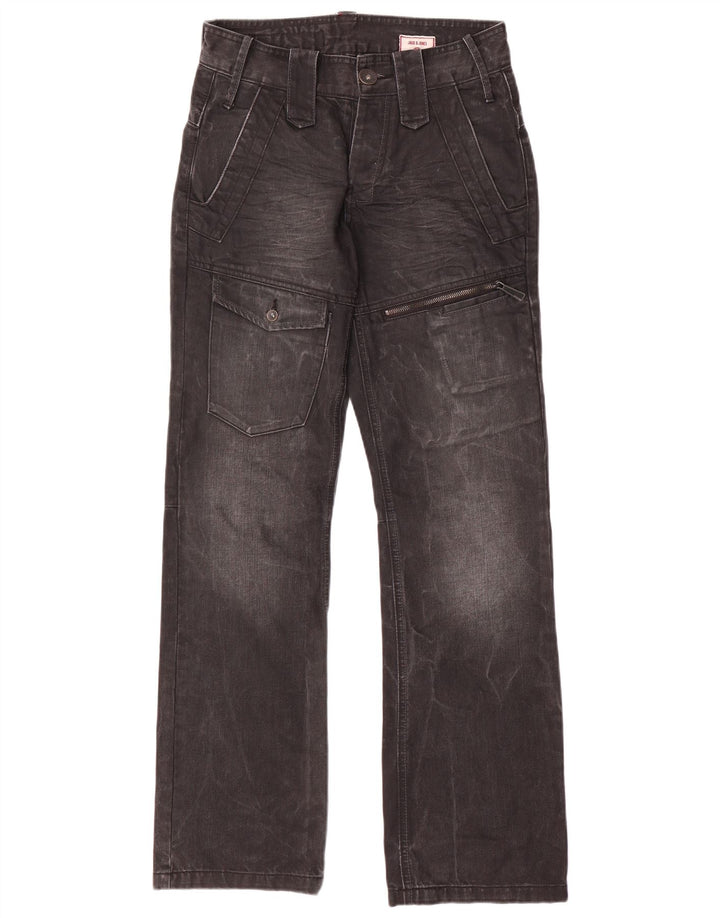 Мужские прямые джинсы-карго Jack & Jones W28 L32, серые, хлопковые
