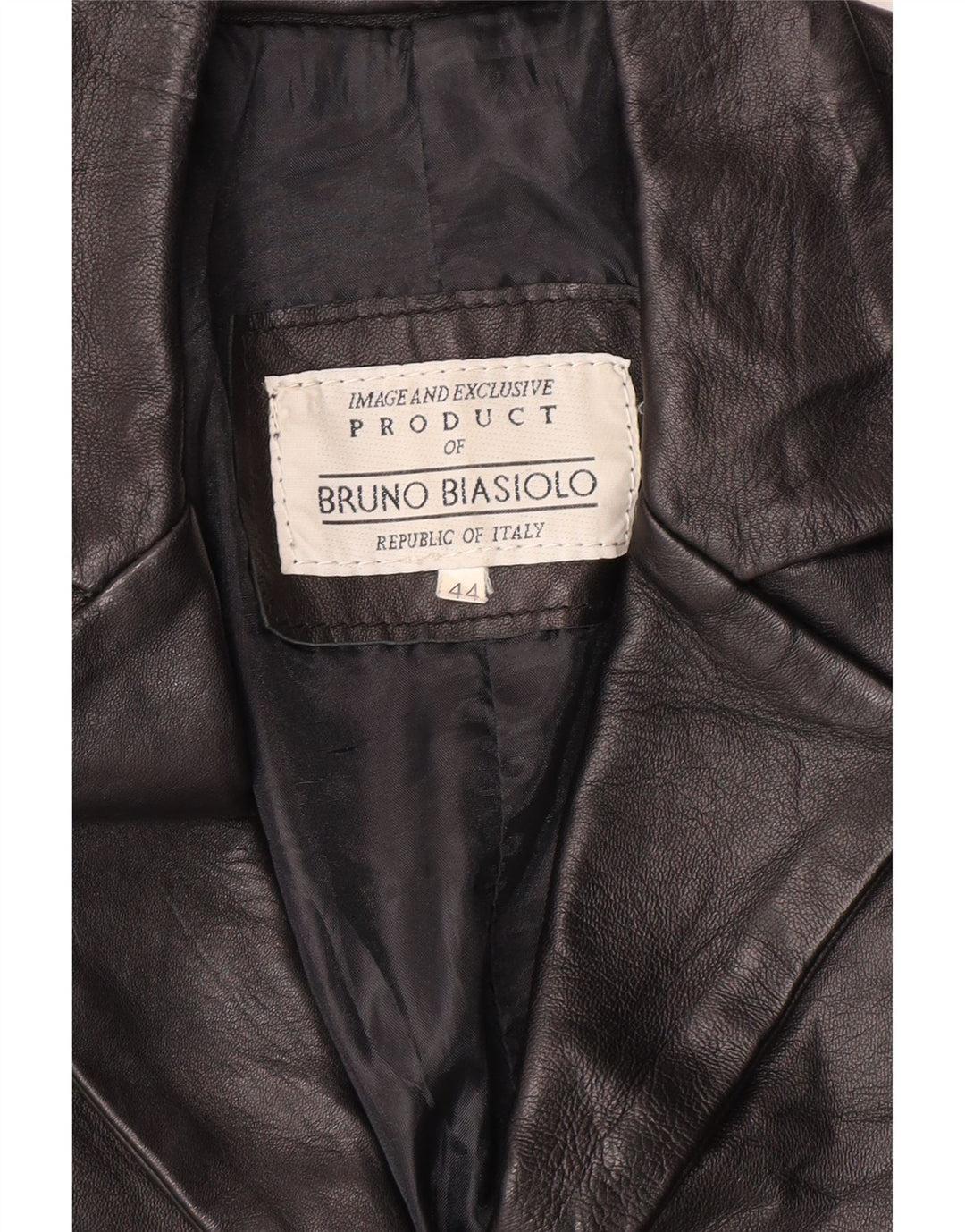 Винтажная женская кожаная куртка IT 44 Medium Black Classic