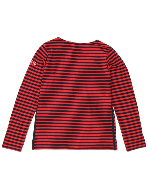 Женский топ оверсайз Scotch & Soda с длинным рукавом, Великобритания, 2 XS, хлопок в красную полоску