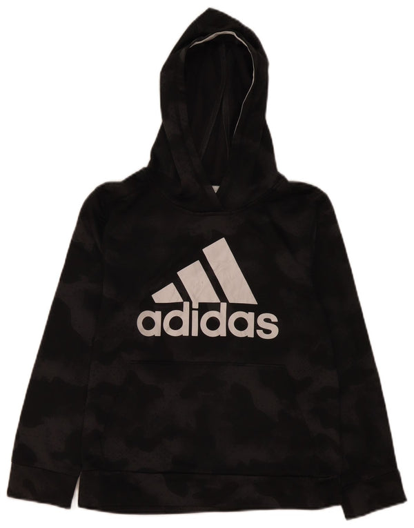 Джемпер с капюшоном Adidas для мальчиков 10-11 лет, средний, черный камуфляж