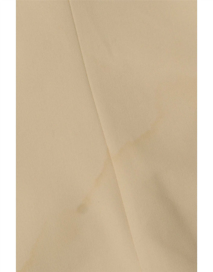 Женский двубортный пиджак Zara UK 14 XL из белого полиэстера