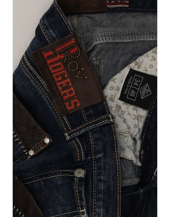 Мужские прямые джинсы Roy Rogers W34 L31, синий хлопок