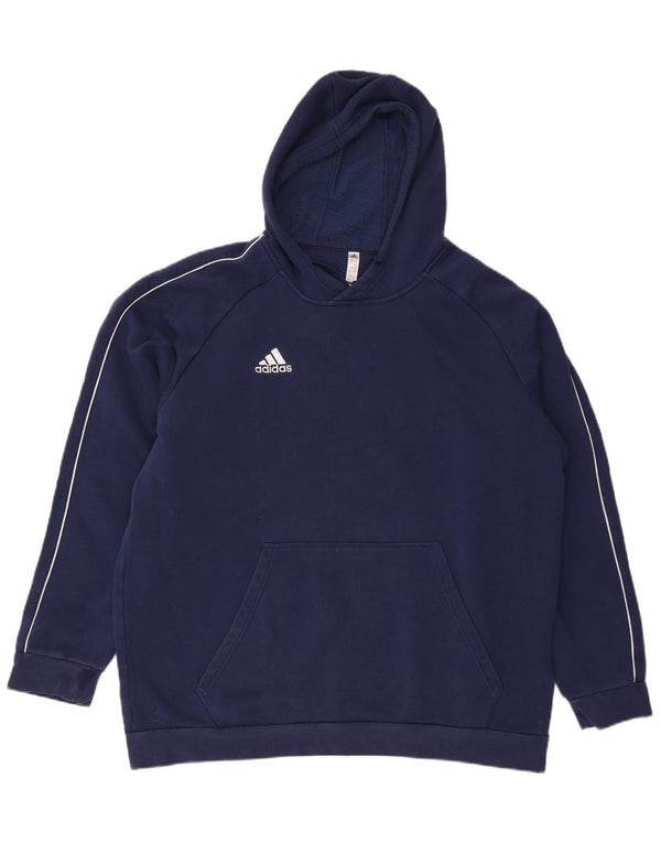 Мужской джемпер с капюшоном Adidas 2XL темно-синий хлопок