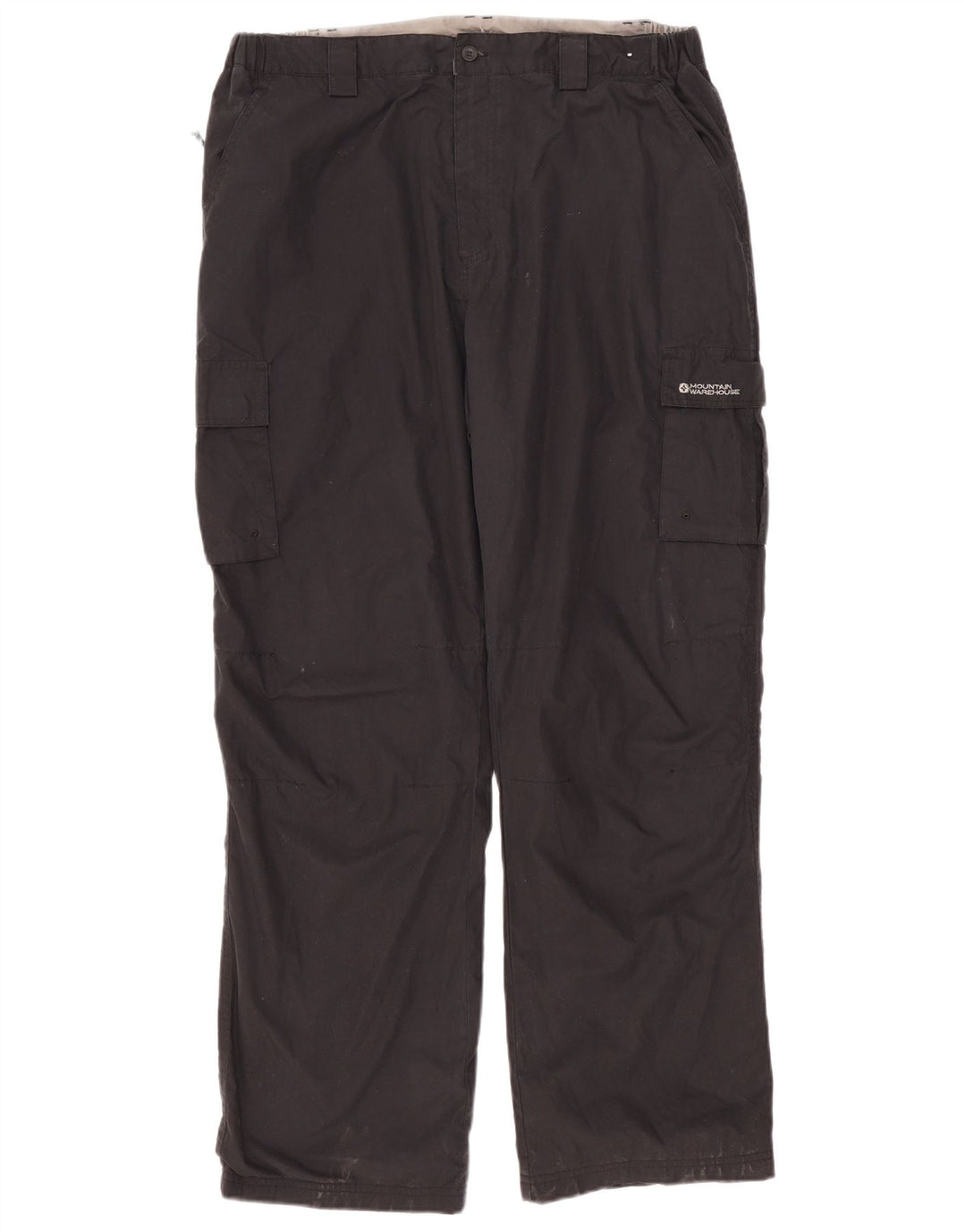 MOUNTAIN WAREHOUSE Мужские прямые брюки-карго W38 L32, черный полиэстер
