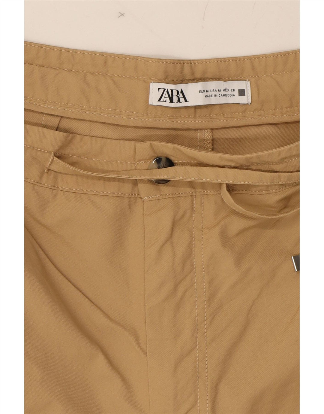 ZARA Mens Cargo Shorts Medium W32 Beige Cotton Vintage Zara and Second-Hand Zara from Messina Hembry 