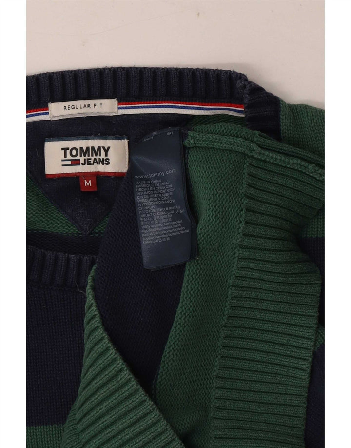 Мужской джемпер с круглым вырезом Tommy Hilfiger, средний зеленый в полоску