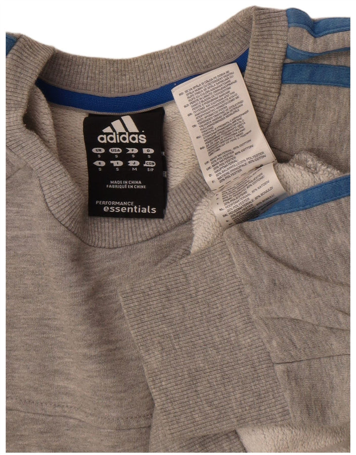 Мужской свитер Adidas, маленький серый хлопковый джемпер в крапинку