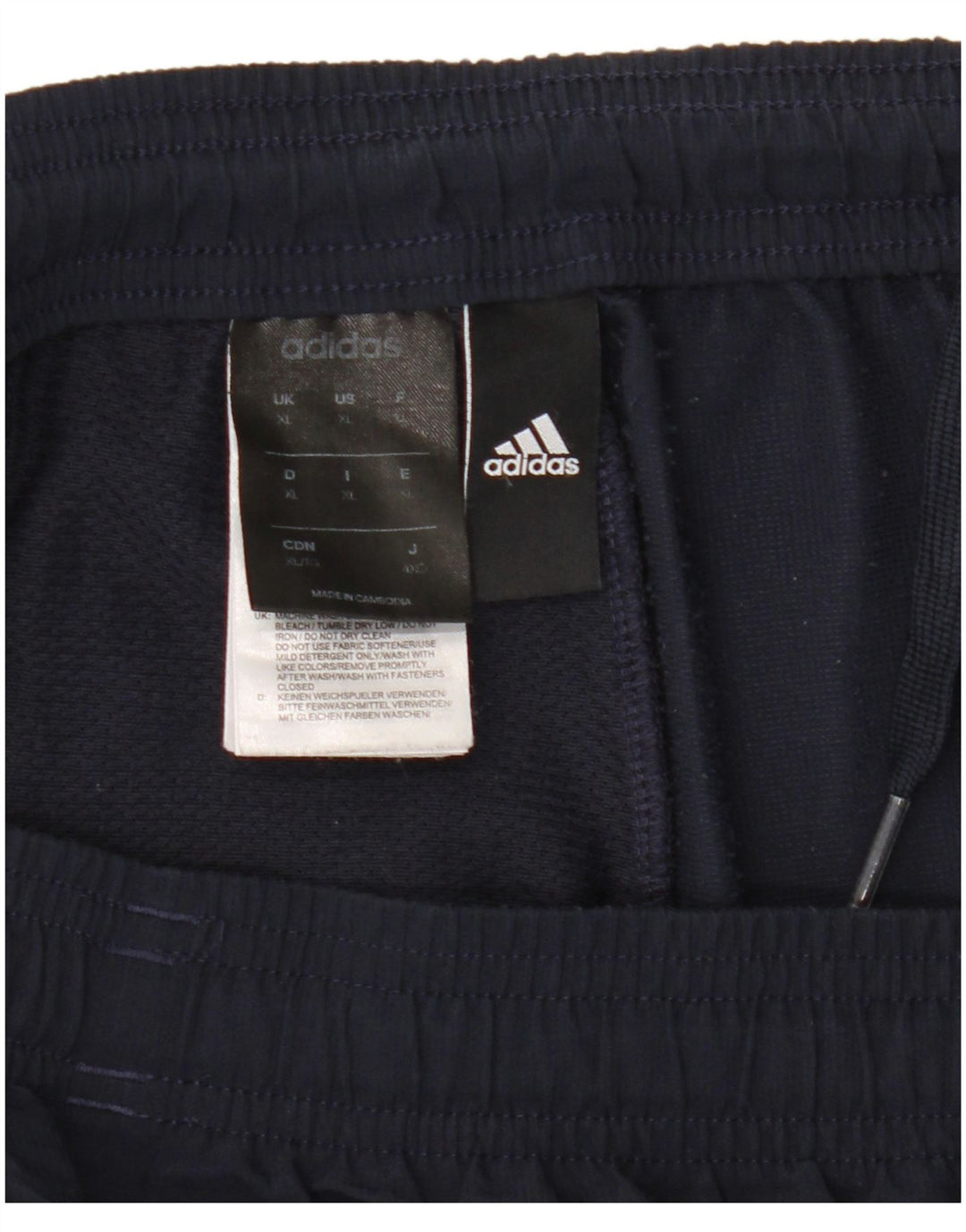 Мужские спортивные брюки Adidas XL темно-синие из полиэстера