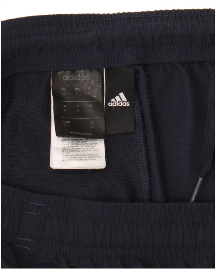Мужские спортивные брюки Adidas XL темно-синие из полиэстера