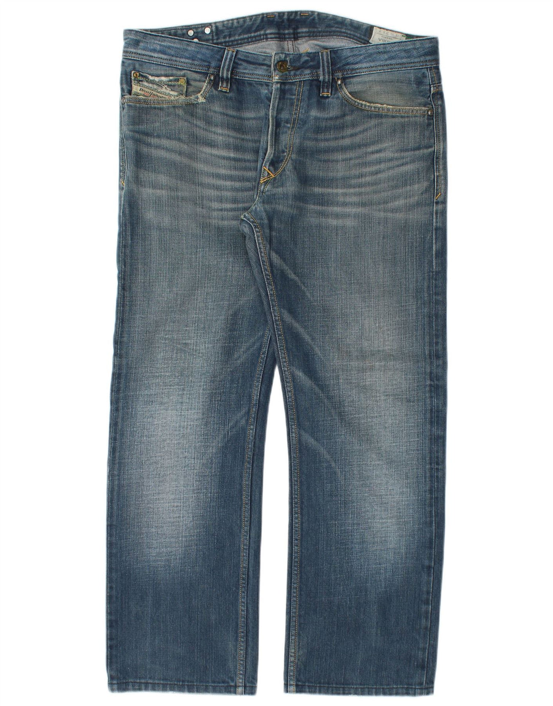 Мужские прямые джинсы Diesel W33 L28 синие, хлопок