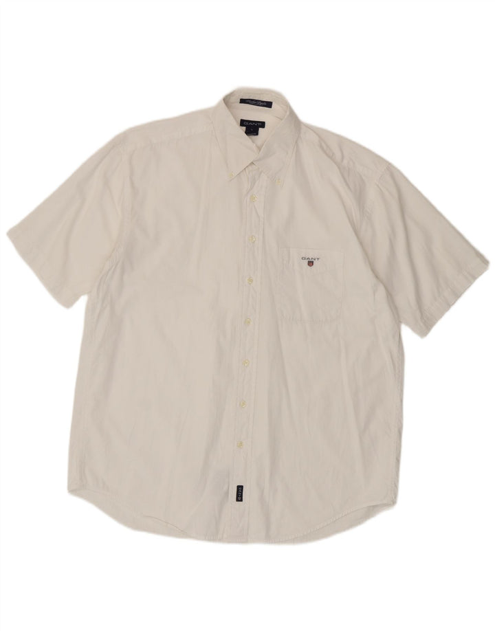Мужская рубашка стандартного кроя с короткими рукавами Gant, большой белый хлопок
