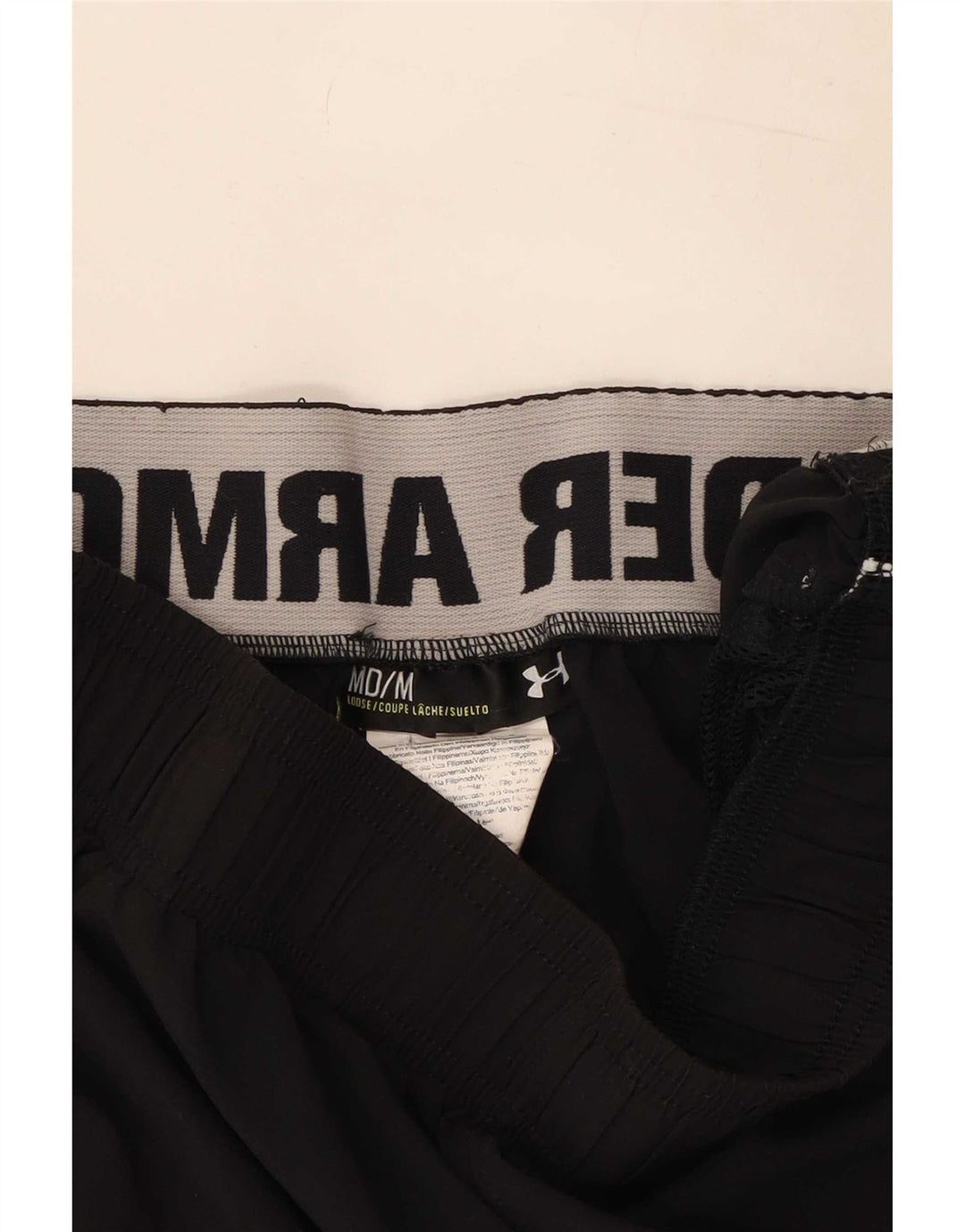 Мужские спортивные шорты с рисунком Under Armour, средние черные