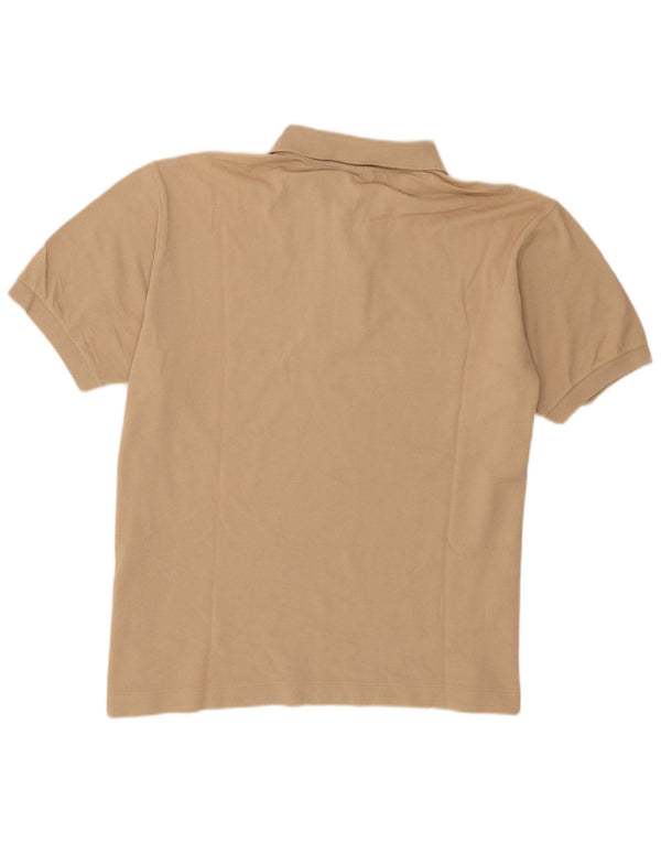 Мужская рубашка-поло Lacoste, размер 7, 2XL, бежевый хлопок