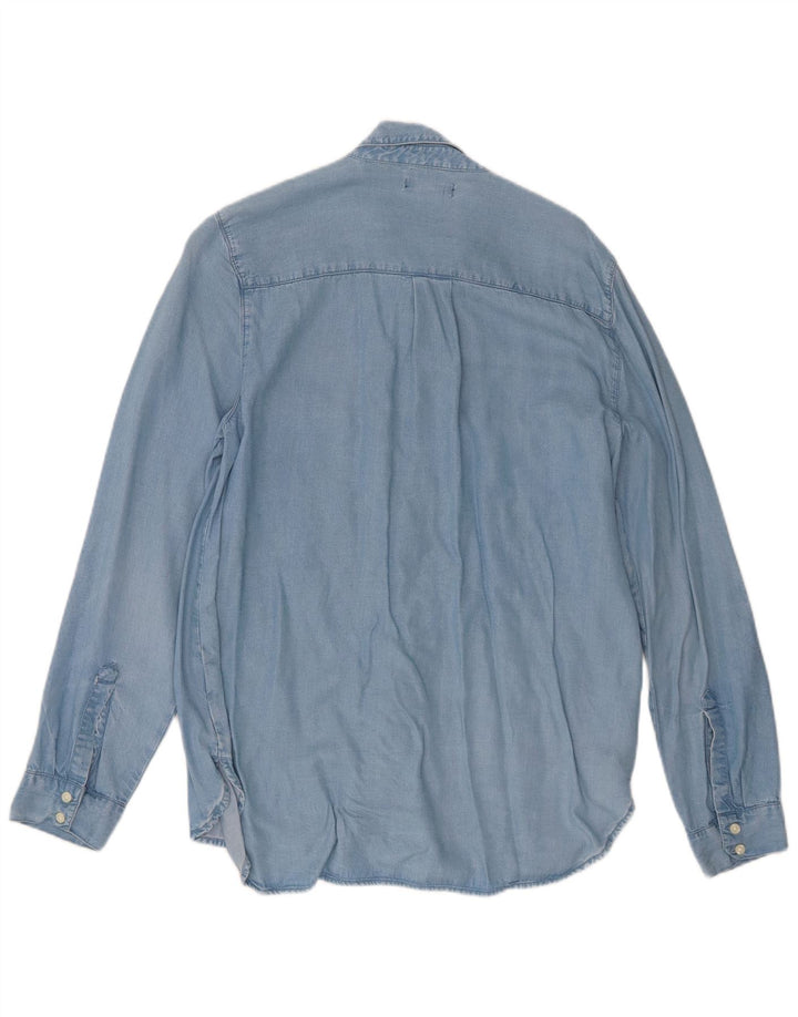 Женская джинсовая рубашка Gap UK 14, средний синий лиоцелл