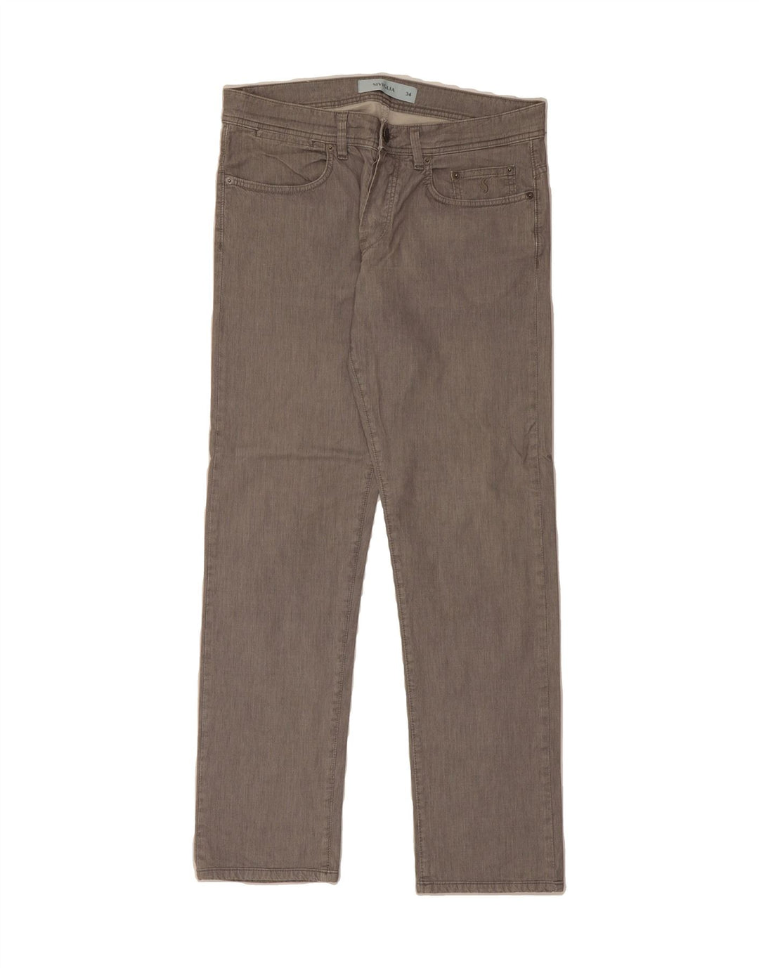 SIVIGLIA Mens Straight Jeans W34 L30 Grey Cotton Vintage SIVIGLIA and Second-Hand SIVIGLIA from Messina Hembry 