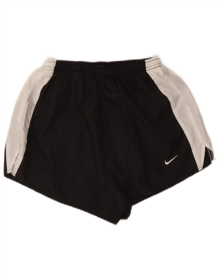 Женские спортивные шорты Nike, США, 8/10, средний черный, полиэстер с цветными блоками