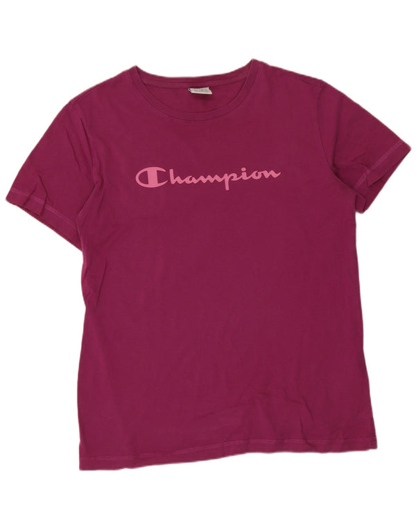 Женская футболка с рисунком Champion UK 18 XL, фиолетовый хлопок