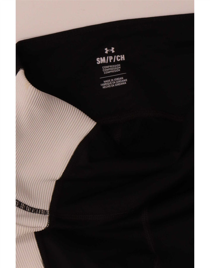 Женские леггинсы Under Armour UK 8, маленькие черные, полиэстер с цветными блоками