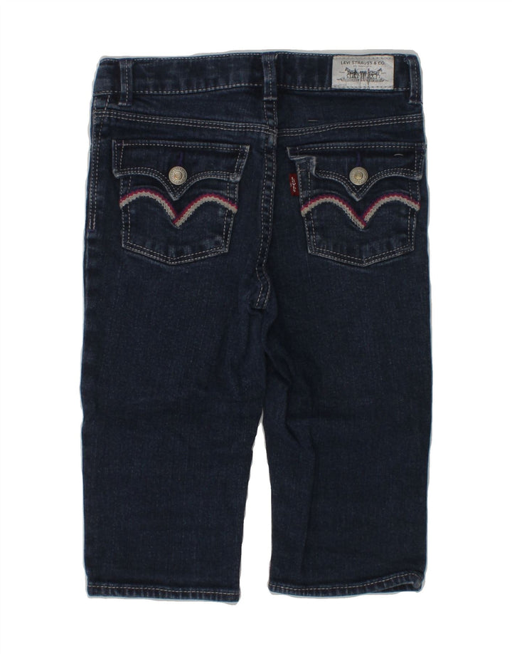 LEVI'S Girls Straight Jeans 4-5 Years W22 L10 Navy Blue Cotton | Vintage Levi's | Thrift | Second-Hand Levi's | Used Clothing | Messina Hembry 