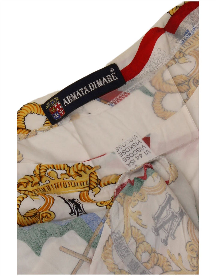 Armata Di Mare Женская блузка с абстрактным узором Топ IT 44 Средний Белый