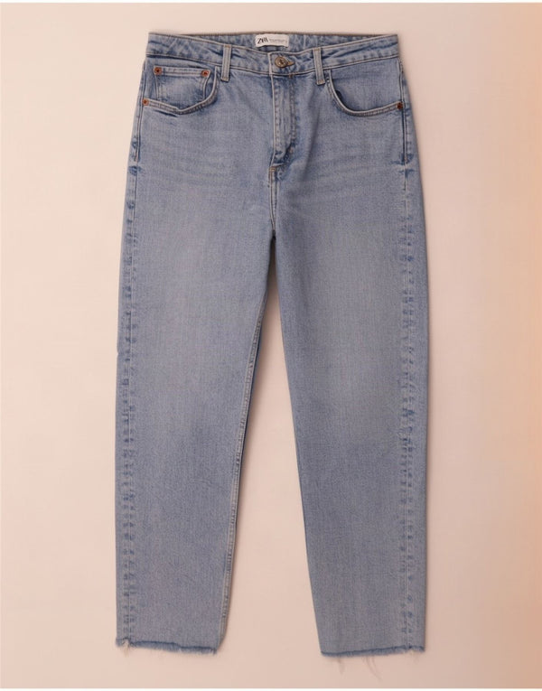 Женские зауженные джинсы Zara EU 42, большие W32 L26, синие, хлопок