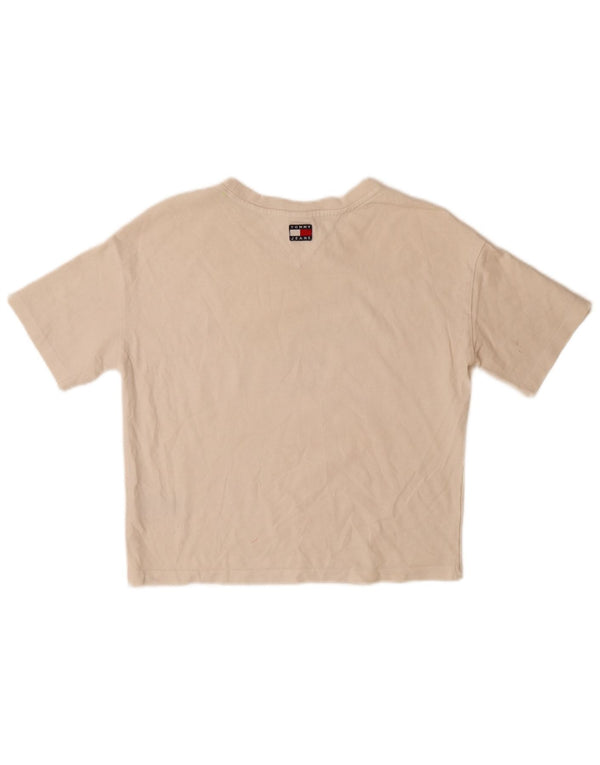 Мужская футболка оверсайз с рисунком Tommy Hilfiger, топ XS, белый хлопок