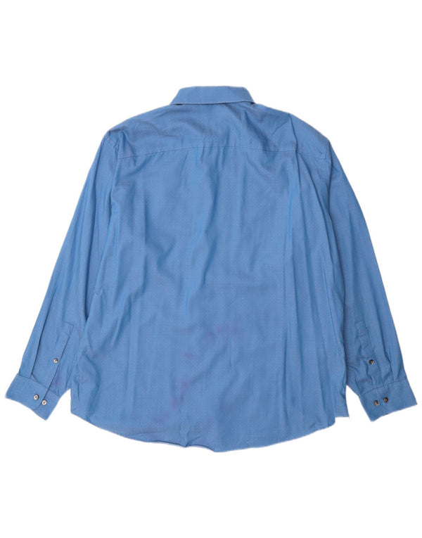 Мужская рубашка обычного кроя Calvin Klein, размер 17 XL, хлопок в синие пятна