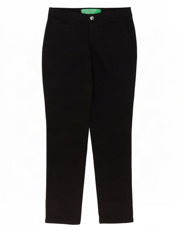Женские прямые брюки чинос Benetton UK 6 XS W28 L28, черный хлопок