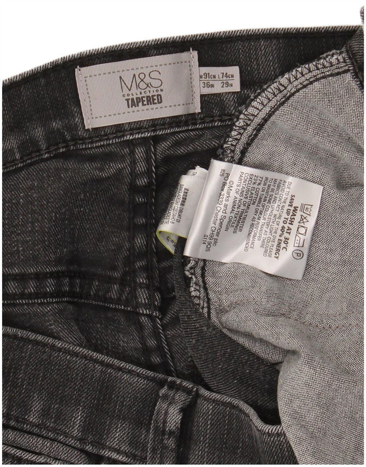 Мужские зауженные джинсы Marks & Spencer W36 L29 серые, хлопок