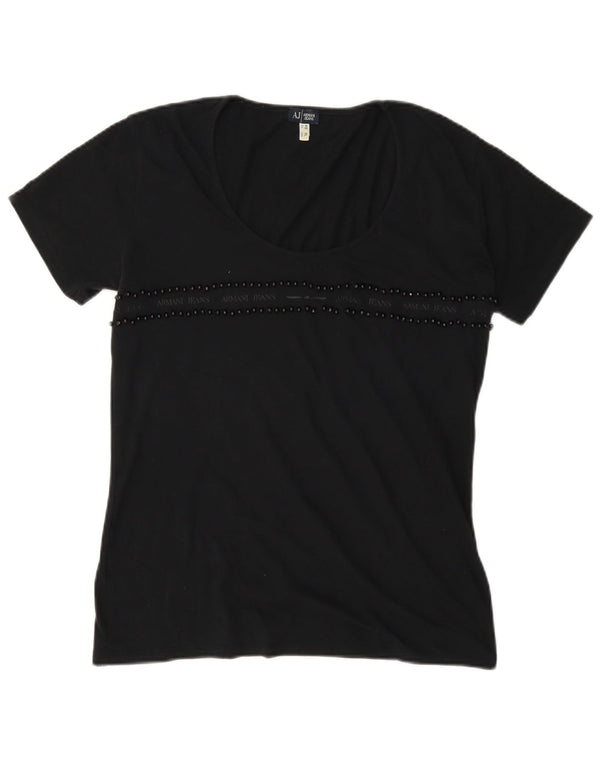 Женская футболка Armani Jeans Top EU 46 XL Черный