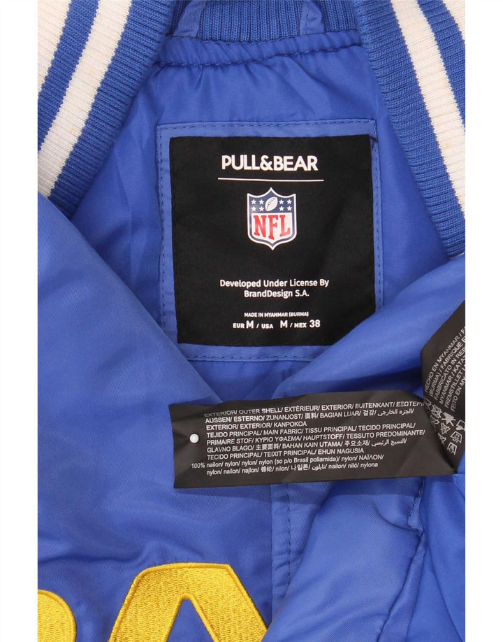 Мужская университетская куртка Pull & Bear Los Angeles Rams UK 38, средний синий спортивный цвет