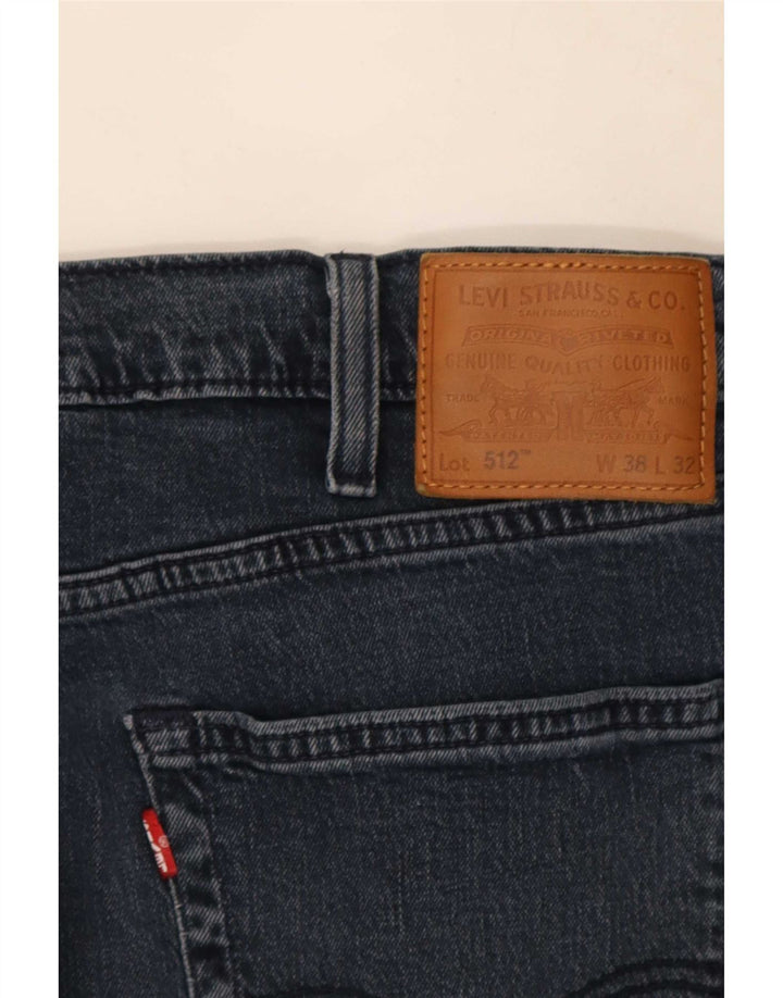 Мужские зауженные зауженные джинсы Levi's 512 W38 L32 Темно-синие