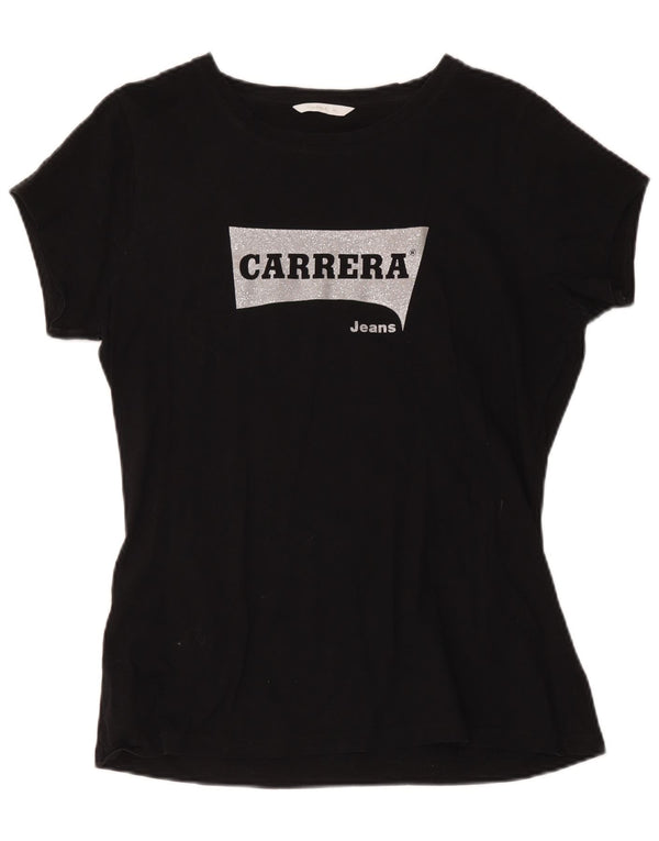 Женская футболка с рисунком Carrera Top UK 18 XL, черная