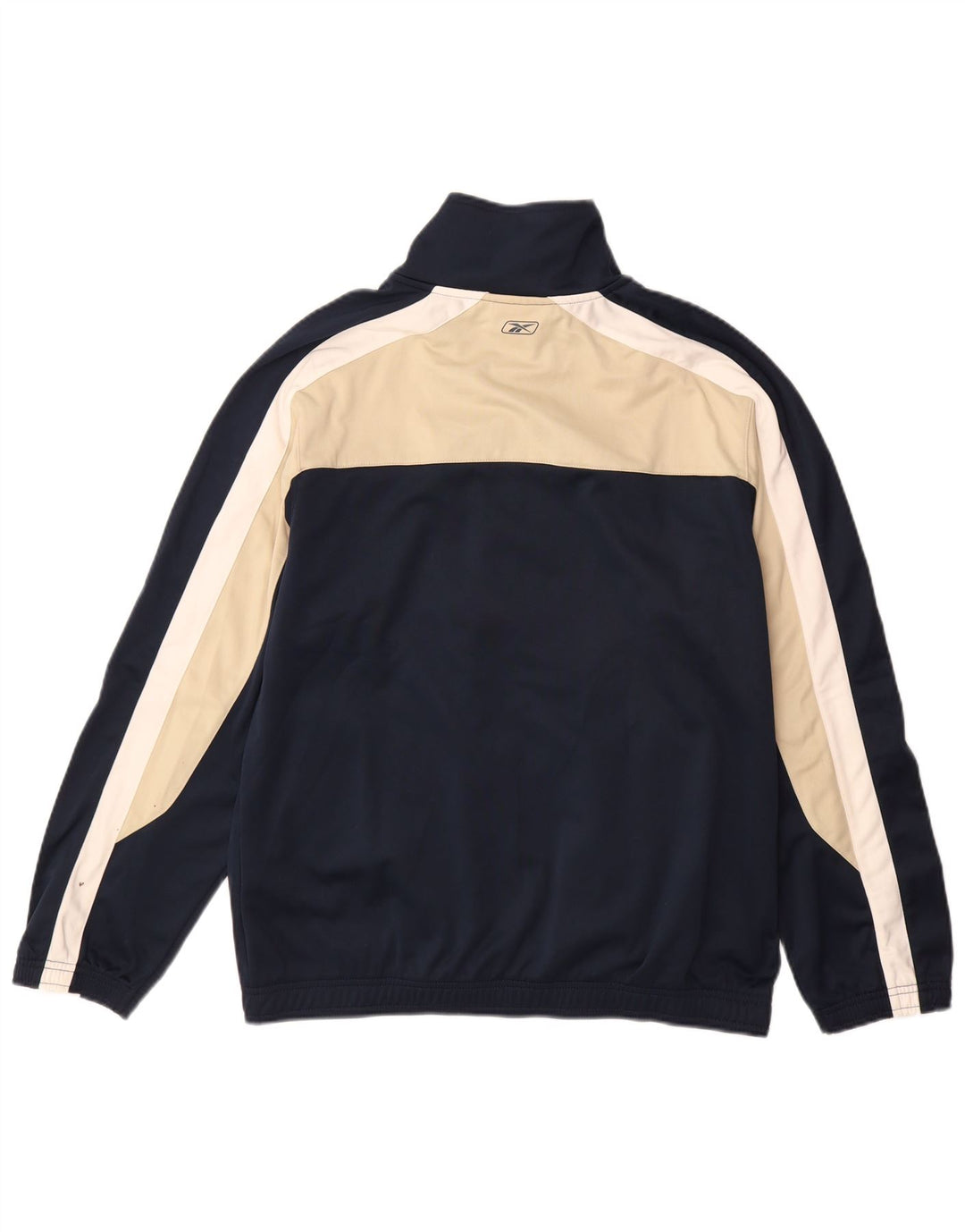 Мужской спортивный костюм REEBOK, верхняя куртка, средний темно-синий, полиэстер с цветными блоками