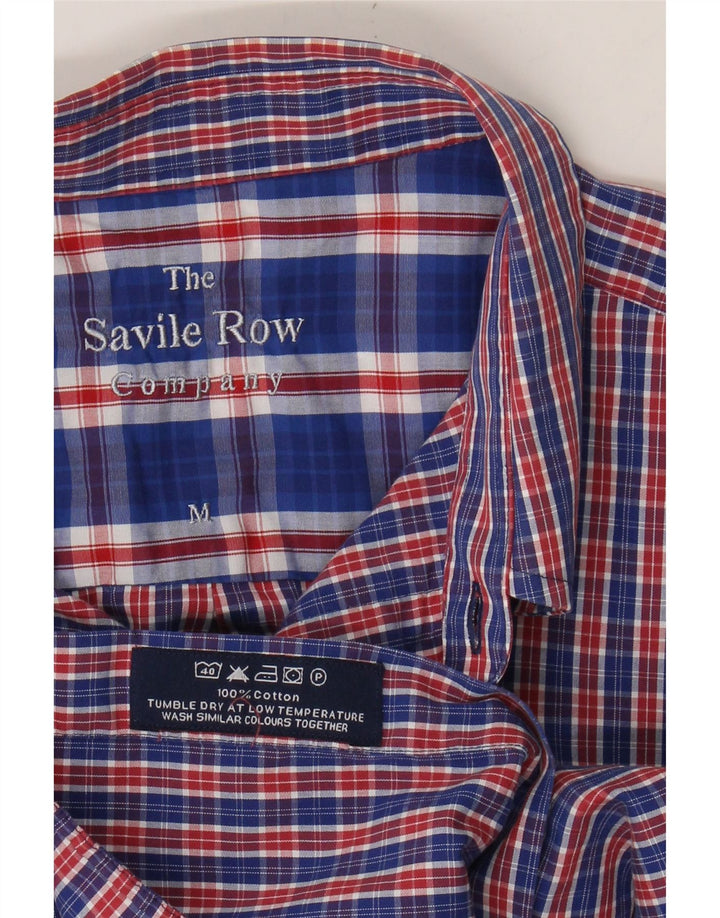 VINTAGE Mens Shirt Medium Blue Check Cotton Vintage Vintage and Second-Hand Vintage from Messina Hembry 