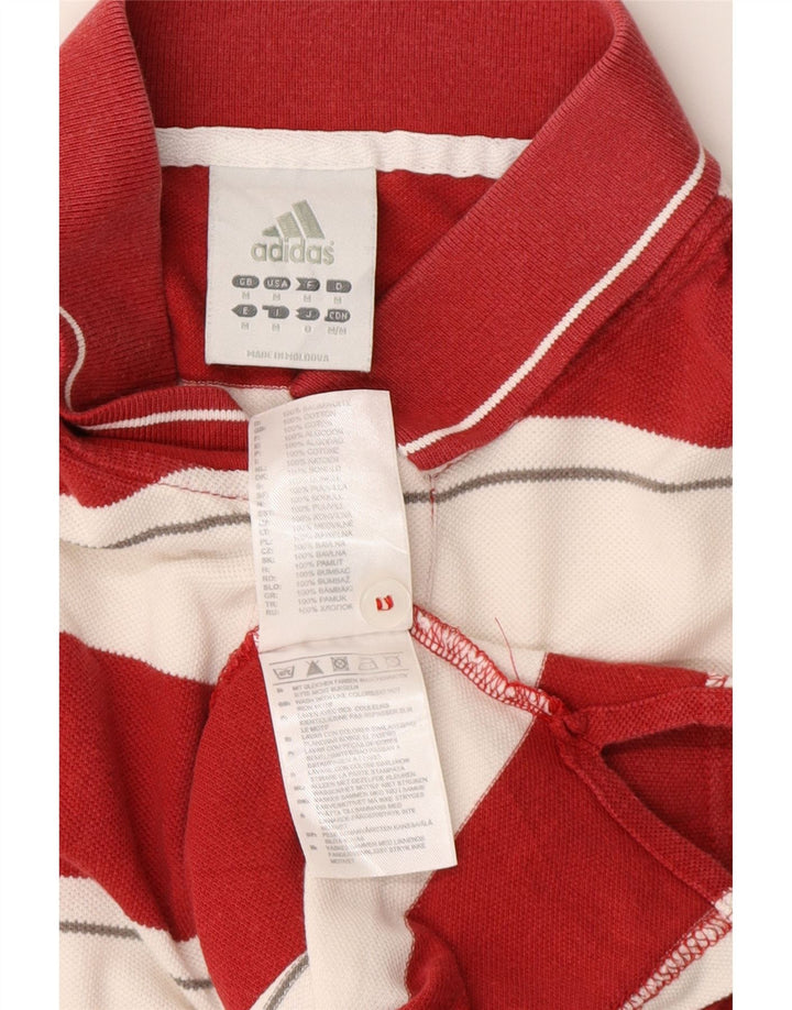 Мужская рубашка-поло для регби ADIDAS Miami Heat с коротким рукавом, средний красный в полоску