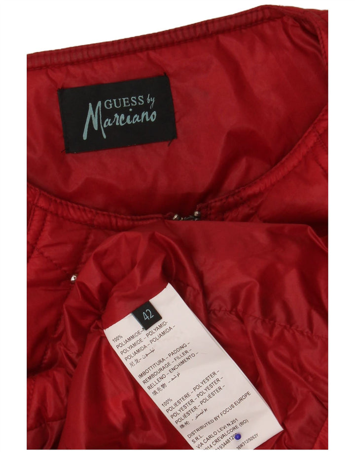 Guess By Marciano Женская стеганая куртка IT 42 Средний Красный Пятнистый Полиамид