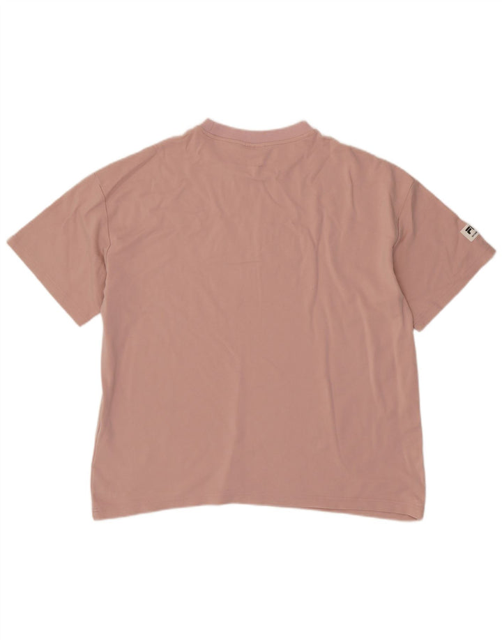 Женская футболка оверсайз с рисунком FILA Top UK 16, большая розовая вискоза