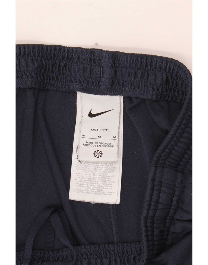 Мужские спортивные брюки Nike Dri Fit среднего размера, темно-синие, полиэстер с цветными блоками