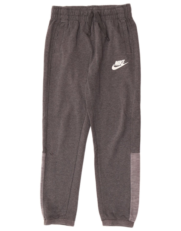Спортивные брюки Nike для мальчиков, джоггеры, 13–14 лет, XL, серый хлопок с крапинками