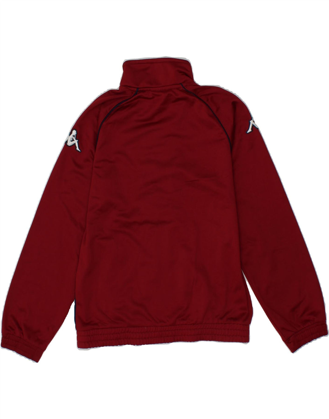 KAPPA Boys Graphic Tracksuit Top Jacket 9-10 Years Maroon Polyester Vintage Kappa and Second-Hand Kappa from Messina Hembry 