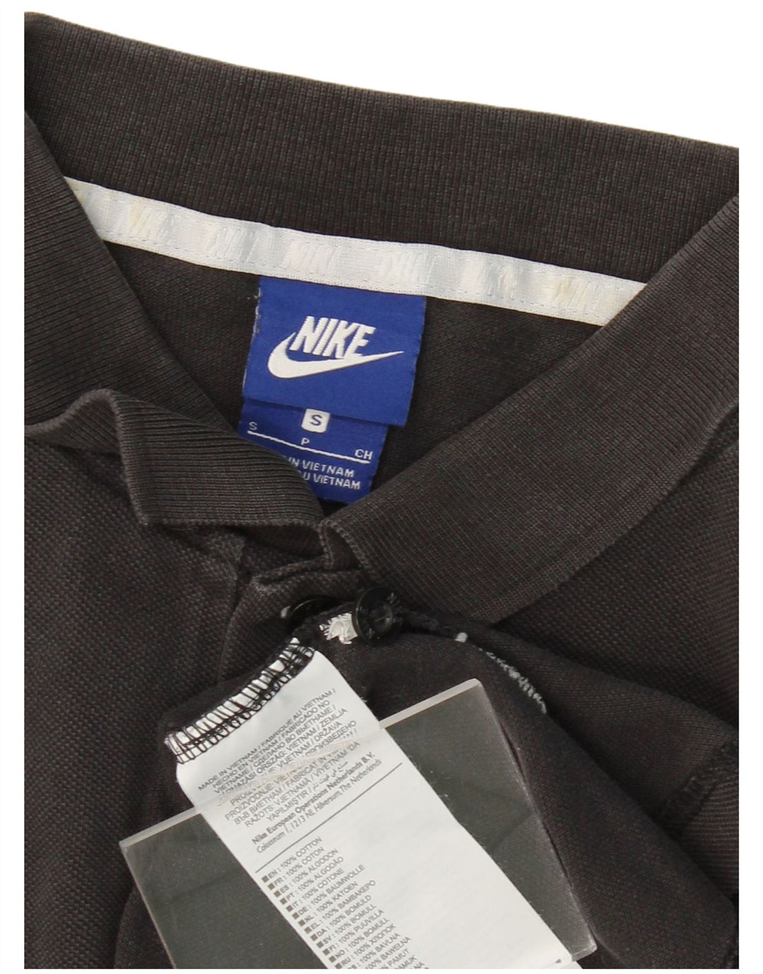NIKE Mens Polo Shirt Small Black Cotton