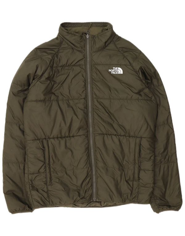 Мужская утепленная куртка на подкладке с графическим рисунком The North Face UK 40, большой зеленый полиэстер