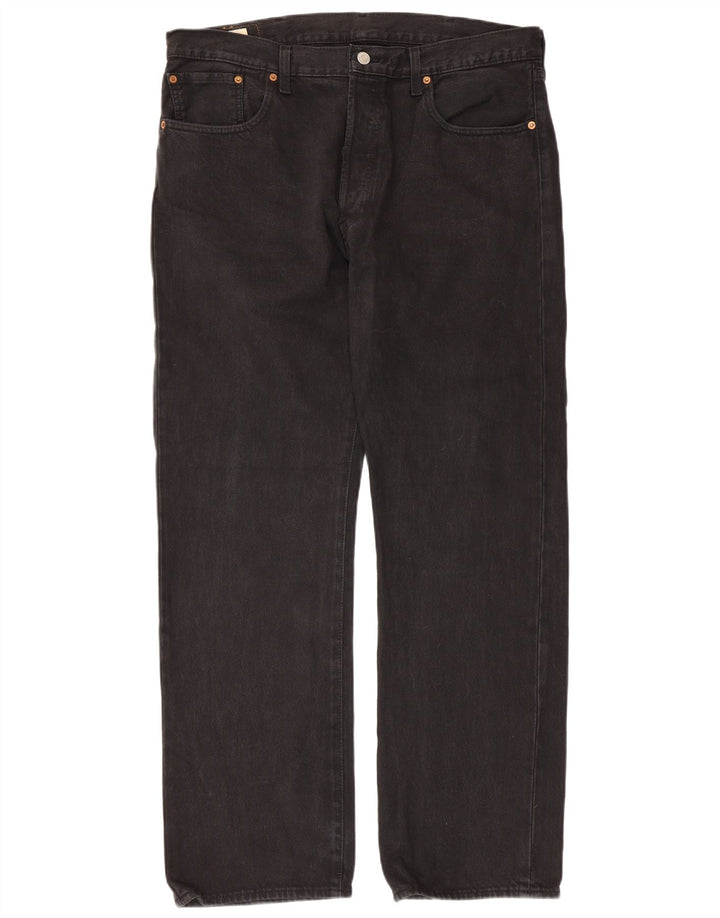 Мужские прямые джинсы Levi's 501 W38 L32, черный хлопок