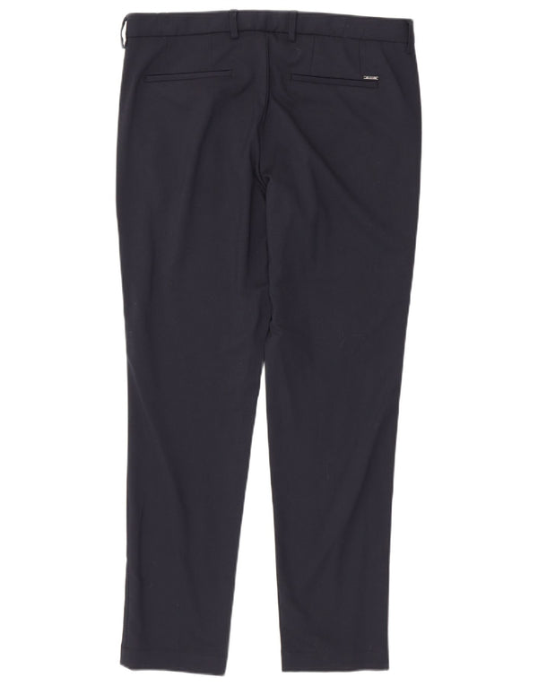 Мужские узкие брюки-чинос Hugo Boss EU 50, большие W36 L31, темно-синий, полиэстер