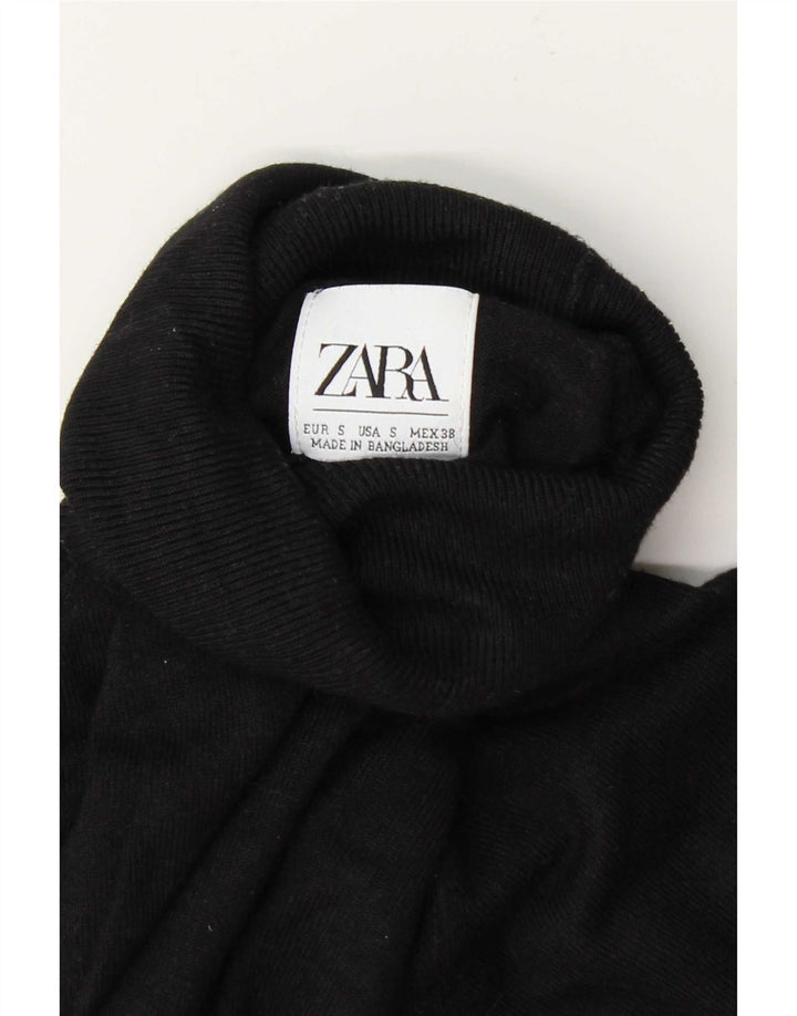 Женский джемпер с высоким воротником Zara UK 10, маленький черный