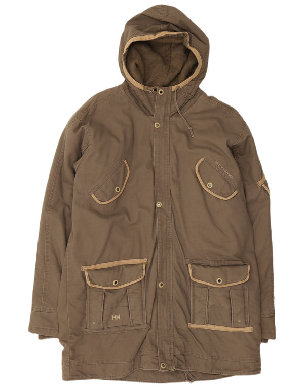 Мужская парка Helly Hansen с капюшоном UK 42 XL Коричневый хлопок