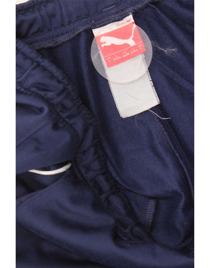 Мужские спортивные брюки Puma, джоггеры, большие, темно-синие