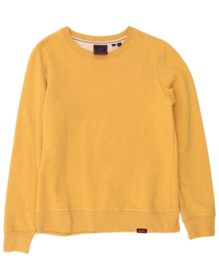 Женский джемпер оверсайз Superdry UK 8, маленький желтый хлопок
