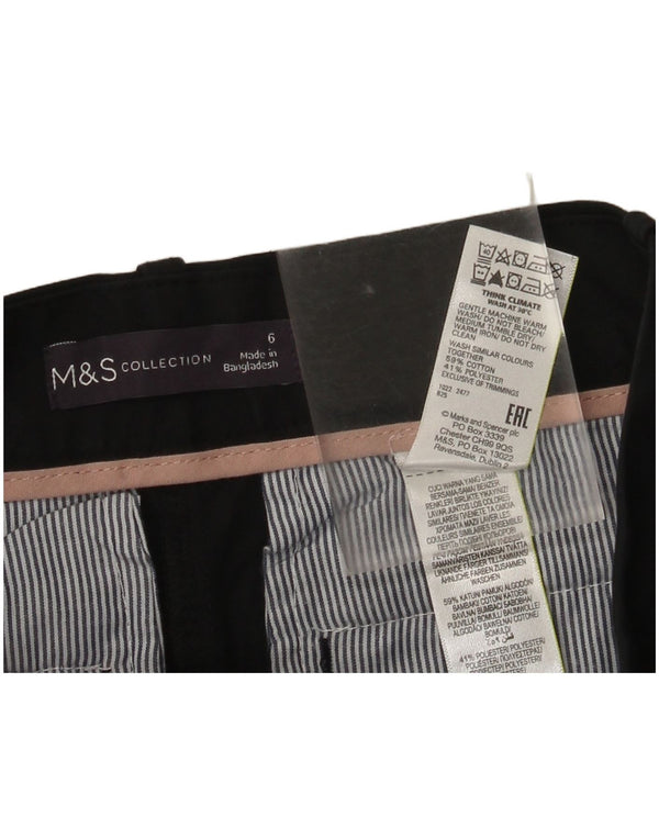 Женские брюки-чиносы с высокой талией Marks & Spencer UK 6 XS W26 L26 черные